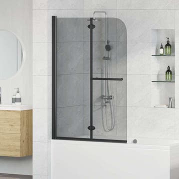 vidaXL Douche Omhulsel Zwart 95 x 140 cm ESG-glas en, Verzenden, Nieuw