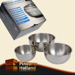 Set van 3 Professionele RVS Weegkommen, Witgoed en Apparatuur, Weegschalen, Ophalen of Verzenden, Nieuw