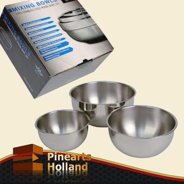 Set van 3 Professionele RVS Weegkommen, Ophalen of Verzenden, Nieuw