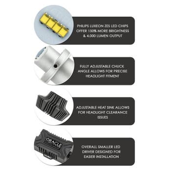 Oracle H11 4000 Lumen LED Headlight Bulbs (Pair) - 6000K, Ophalen of Verzenden, Nieuw