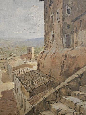 Escuela Realista (XX) - Vista de Pueblo.