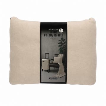 Norlander 2-in-1 Reis Kussen en Deken - Beige -  160 x 160 x, Verzenden, Nieuw