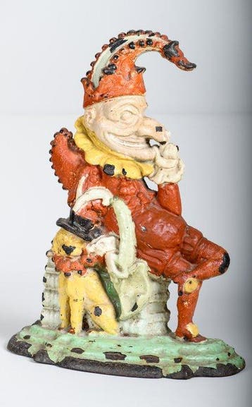 Beeld, Prachtig antieke gietijzeren figuur – Jan Klaassen, Antiek en Kunst