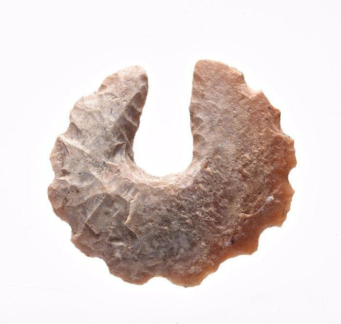 mayan Vuursteen Mayan eccentric flint sculpture - 60 mm, Antiek en Kunst, Antiek | Overige Antiek