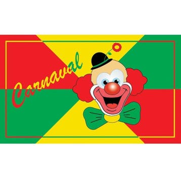 Vlag met carnavals clown - Carnaval thema, Ophalen of Verzenden, Nieuw