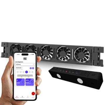 Heatfan 5 starterpakket zwart - inclusief WiFi smartcontroll, Doe-het-zelf en Verbouw, Verzenden, Nieuw