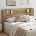 vidaXL Hoofdbord Kast met LED Ambachtelijk eiken 180 x 16,5, Verzenden, Nieuw, Hout