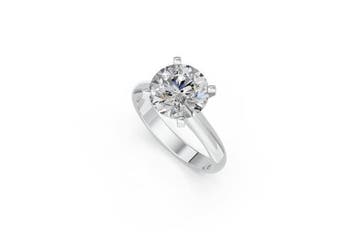Ring - 14 karaat Witgoud - 4.01ct. tw. Diamant (Lab-grown), Nieuw