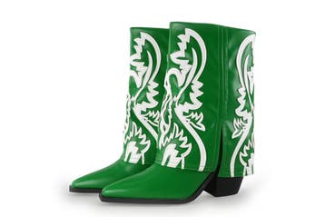 Azalea Wang Cowboy laarzen in maat 43 Groen, Kleding | Dames, Schoenen, Verzenden, Azalea Wang, Zo goed als nieuw, Groen