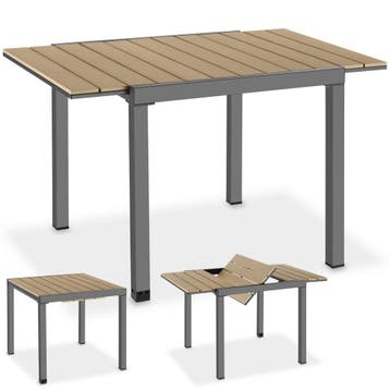 Tuintafel Inca aluminium, uitschuifbaar, houtlook, Tuin en Terras, Verzenden, Nieuw