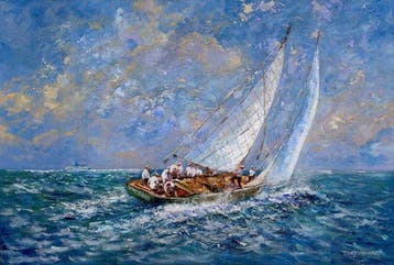Tony Solara (XX) - Velero en mar abierto