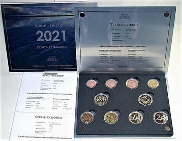 7,88 Euro,munten set 1 Cent-2 Euro+ 2 x 2 Euro 2021 Finnl..., Postzegels en Munten, Munten | Europa | Euromunten, Verzenden
