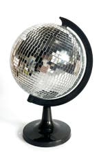 Globe Discobal Ø 20 cm Wereldbol Zwart Vintage Wereld Aarde, Ophalen of Verzenden, Nieuw, Feestartikel, Carnaval