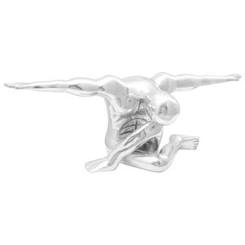 vidaXL sculptuur Zilver 91,5 x 32 x 33 cm Aluminium, Tuin en Terras, Tuinbeelden, Verzenden, Nieuw