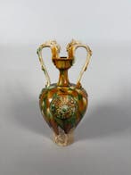 Oud Chinees - Tang-dynastie, Sancai geglazuurd Vaas - 13 cm