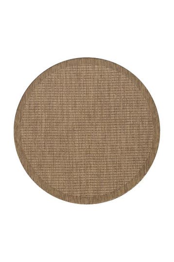 Rond Buitenkleed | Giza | Kader | Bruin | 120x120 cm, Verzenden, Nieuw