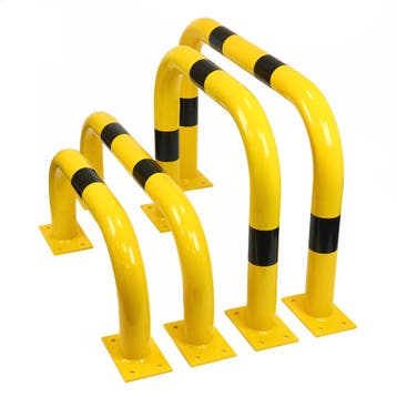 Stalen beschermbeugel – vloerbevestiging – binnen of buiten, Verzenden