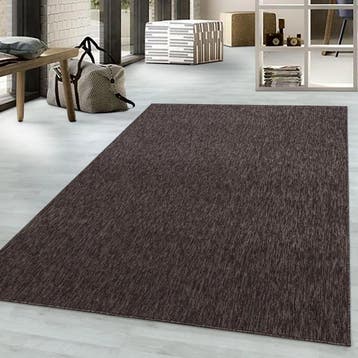 Laagpolig Vloerkleed | Nizza | Gemêleerd | Bruin | 80x150 cm, Verzenden, Nieuw