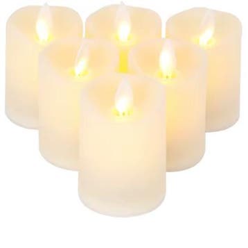 LED Vlamloze Kaarsen Set van 6 – Flikkerende Pilaarkaarsen, Huis en Inrichting, Woonaccessoires | Kandelaars en Kaarsen, Verzenden