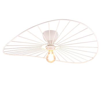 Witte plafondlamp industrieel, Dejan, Ophalen of Verzenden, Nieuw, Metaal