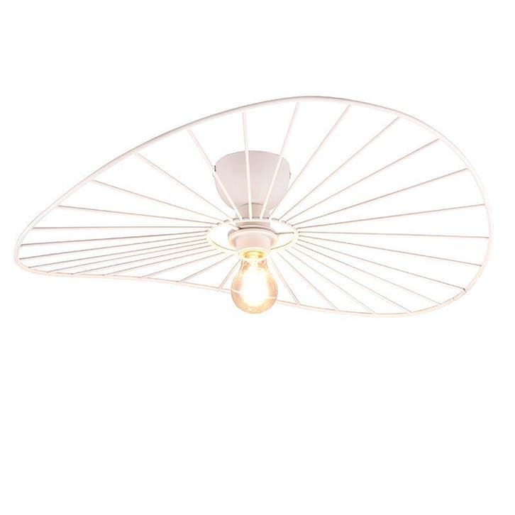 Witte plafondlamp industrieel, Dejan, Huis en Inrichting, Lampen | Plafondlampen, Nieuw, Metaal, Ophalen of Verzenden