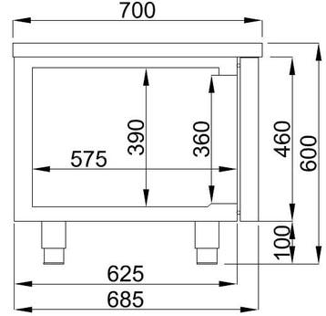 Combisteel Koelwerkbank | 280L | 3 Deuren (1/1 GN) | -2°c/+8, Ophalen of Verzenden, Nieuw