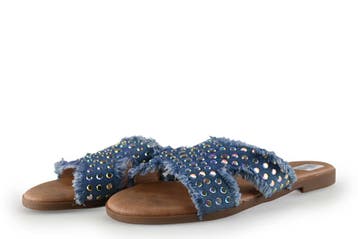 Ann Rocks Slippers in maat 39 Blauw, Slippers, Ann Rocks, Gedragen, Verzenden