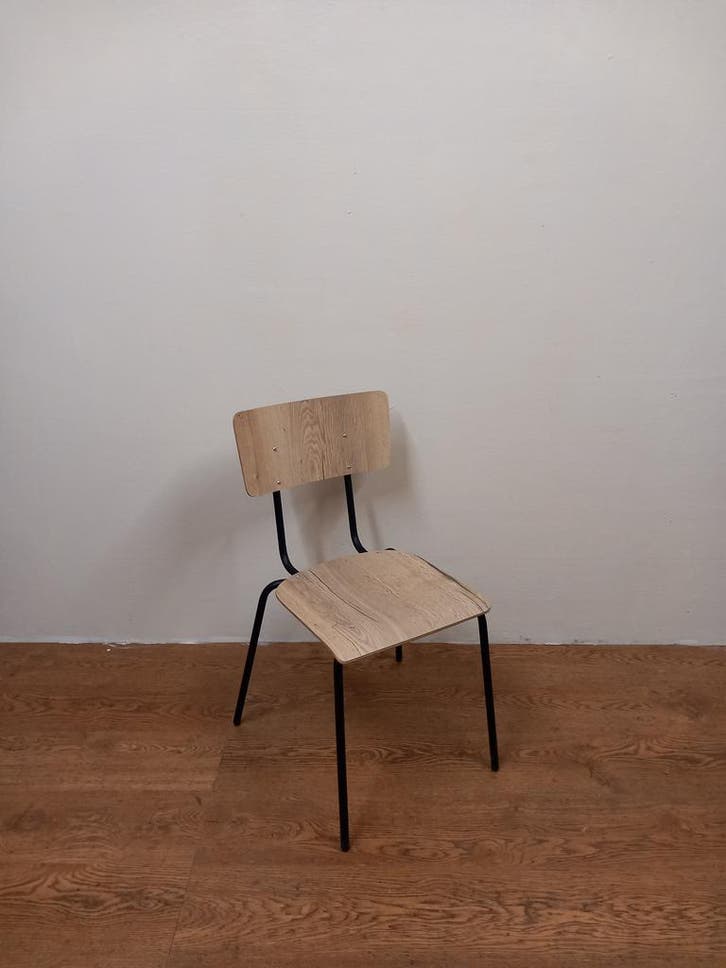 Restpartij Schoolstoel - S3181 Vintage/Café, Huis en Inrichting, Stoelen, Ophalen