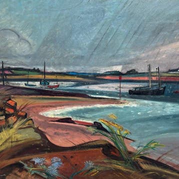 Jacques Lestrille (1904–1985) - Port breton à marée basse, Antiek en Kunst