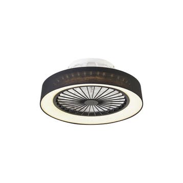 Plafondventilator zwart met ster effect 48cm incl. LED, Verzenden, Nieuw, Modern