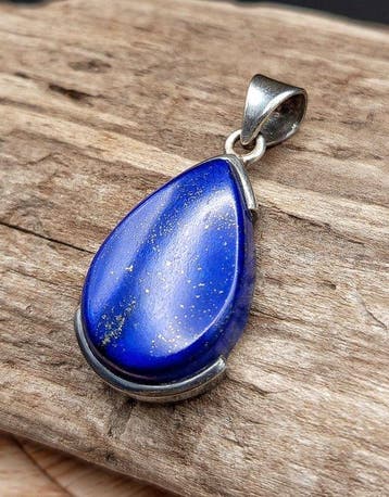 Uniek stuk juweel in 925 zilver met lapis lazuli, extra