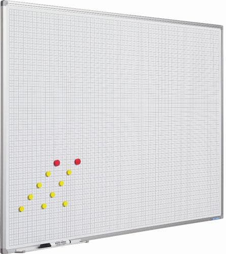 Whiteboard met ruitmotief 2x2- 60x90 cm, Zakelijke goederen, Kantoor en Winkelinrichting | Kantoormeubilair en Inrichting, Ophalen of Verzenden