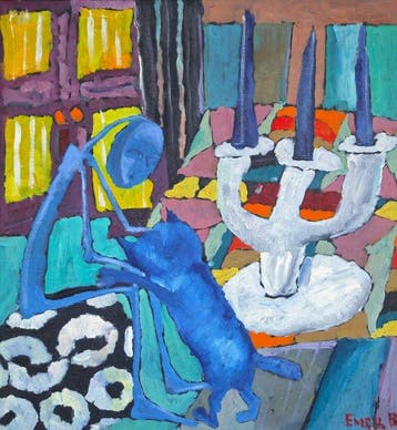 Valeria Emets (1967) - Poème en bleu et blanc