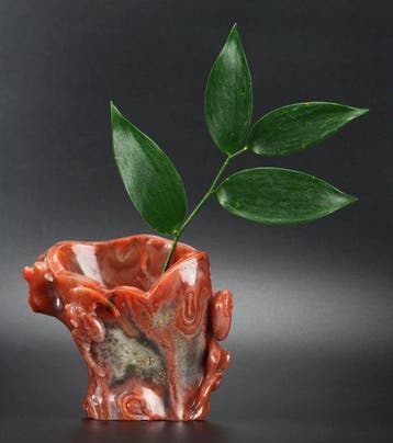 Vaas - Carnelian agate - China - Qing Dynastie (1644-1911) -