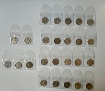 Italië. 500 Lire argento (25i monete) (Zonder minimumprijs)