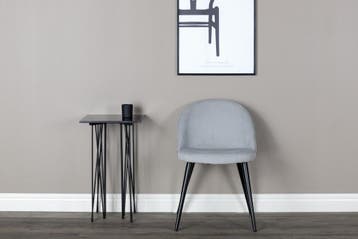 Eetkamerstoel - Meike - Lichtgrijs - Rib - Jörn, Huis en Inrichting, Stoelen, Verzenden, Nieuw