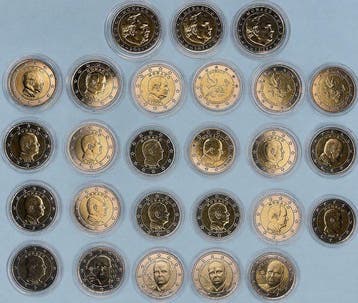 Monaco. 2 Euro 2001/2025 (26 coins) (Zonder minimumprijs)