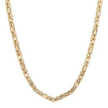 Gouden konings collier 60.5 cm 14 karaat, Verzenden, Zo goed als nieuw, Goud