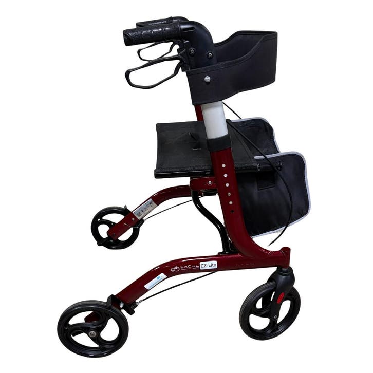 Gebruikte Excel EZ Lite Rollator Bordeauxrood | Tweedehands, Diversen, Rollators, Gebruikt, Ophalen of Verzenden