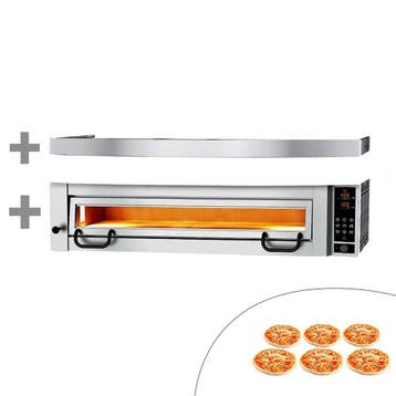 GGM Gastro | Elektrische pizzaoven Power - (chamottebodem) -, Onderbouw afzuigkap, Verzenden, Nieuw, Motor