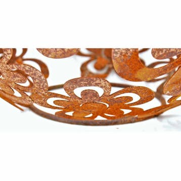 Bloemen Tuinbal Roest Metaal | Patina bal roestig, Huis en Inrichting, Woonaccessoires | Overige, Verzenden, Nieuw