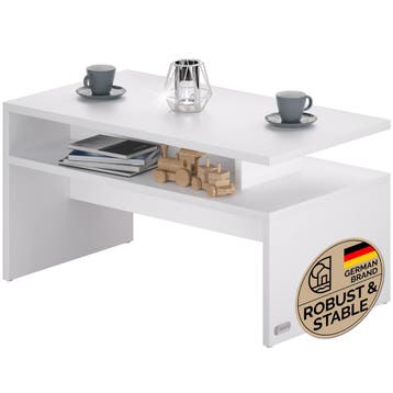 Salontafel Sacramento Wit 95x55x50cm (Meubelen, Interieur), Verzenden