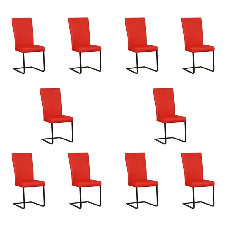 Set van 10 Leren eetkamerstoelen Dare - Toledo Ferrari, Huis en Inrichting, Stoelen, Vijf, Zes of meer stoelen, Nieuw, Leer, Ophalen of Verzenden