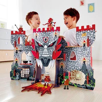 Hape Viking kasteel houten speelset van €98,99 voor €49,50, Kinderen en Baby's, Ophalen of Verzenden, Nieuw