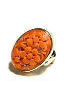 Ring - 14 karaat Roségoud Koraal - Diamant - Pacifische zalm, Sieraden, Tassen en Uiterlijk, Ringen, Nieuw