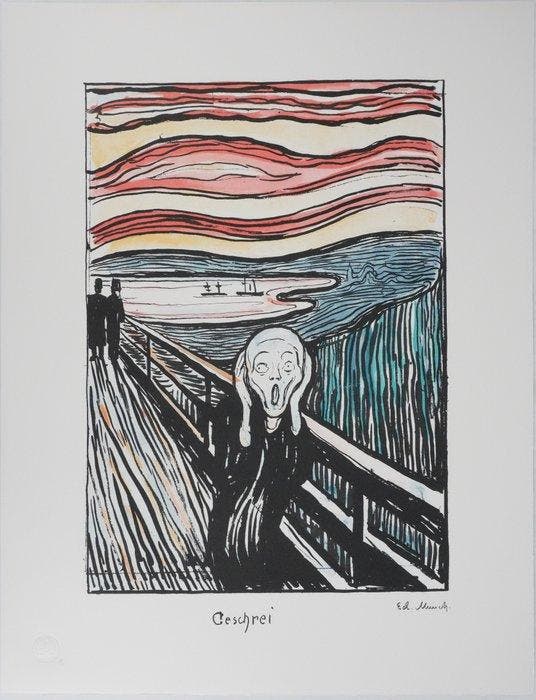 Edvard Munch (1863-1944) - Le cri, Antiek en Kunst, Antiek | Overige Antiek