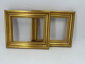 Lijst (2) - Hout - Paar gouden lijsten