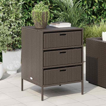 vidaXL Tuinkast 55x59x80 cm poly rattan bruin, Verzenden, Nieuw