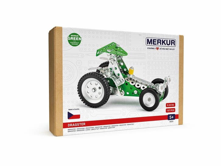 Merkur - Dragster - metalen constructieset - 137 onderdelen, Kinderen en Baby's, Speelgoed | Bouwstenen, Nieuw, Verzenden