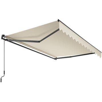 Zonnescherm Ornella met wandhouder - 250 x 200 cm, beige, Tuin en Terras, Zonneschermen, Verzenden, Nieuw